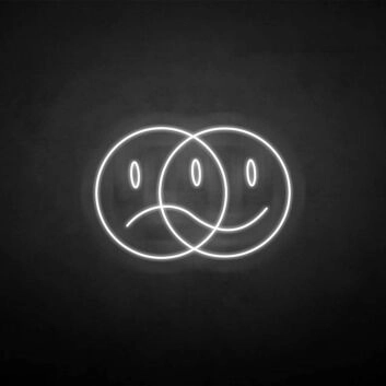 Double face&#39; neon sign