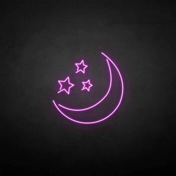 &#39;Moon Star &#39; neon sign