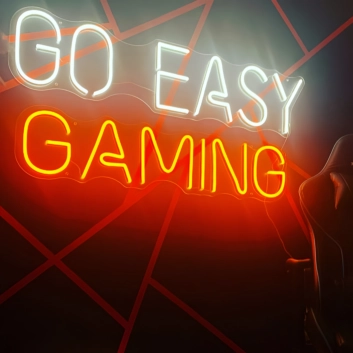 Level Up Your Gaming Space with Go Easy Gaming - Neon Sign