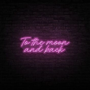To The Moon And Back Neon Sign for Romantic and Loving Spaces