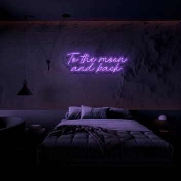 To The Moon And Back Neon Sign for Romantic and Loving Spaces