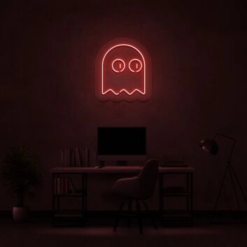 Ghost Man Neon Sign for Halloween and Fun Decor