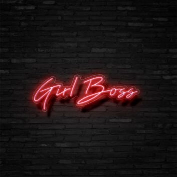 Girl Boss Neon Sign for Empowering and Inspirational Spaces