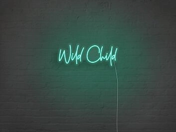 Wild Child Neon Sign for Playful and Fun Spaces