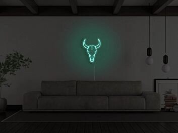 Bull Skull Neon Sign for Western and Rustic Decor
