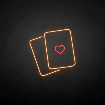 &#39;Love Card&#39; neon sign