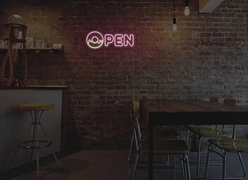 Donut Open Neon Sign for Bakeries and Fun Spaces