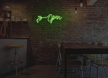 Flower Open Neon Sign for Florists and Bright Decor