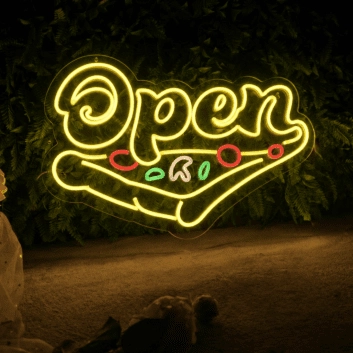 Pizza Version 2 Open Neon Sign for Restaurants