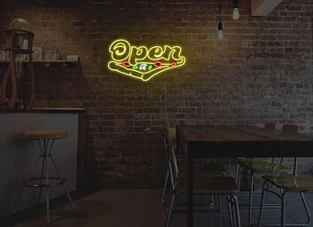 Pizza Version 2 Open Neon Sign for Restaurants
