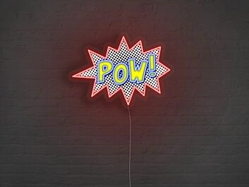 Pow And Bams Neon Sign for Comic Book Fans