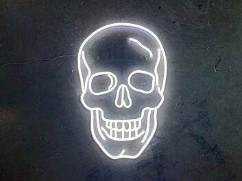 Skull Neon Sign for Edgy and Bold Decor