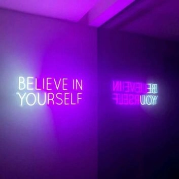 Believe In Yourself Neon Sign for Inspirational and Motivational Spaces