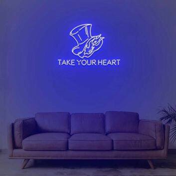 Persona 5 Take Your Heart Neon Sign for Video Game Fans