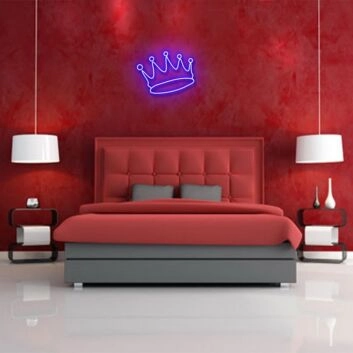Crown Neon Sign for Regal and Elegant Decor