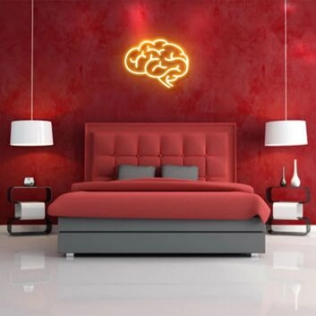 Brain Neon Sign for Intellectual and Unique Decor