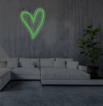 Heart Neon Sign for Romantic and Loving Spaces