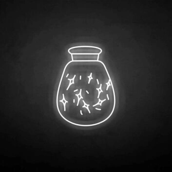 Wishing bottle neon sign