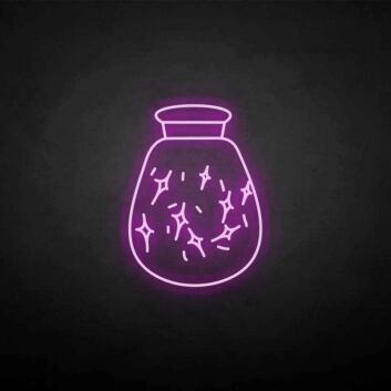 Wishing bottle neon sign