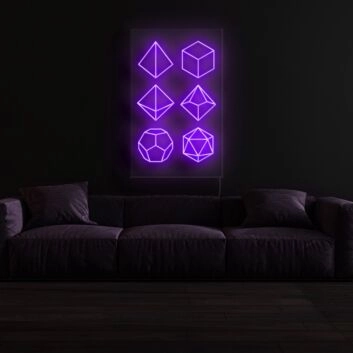 Dungeons and Dragons Roll Neon Sign for Game Lovers