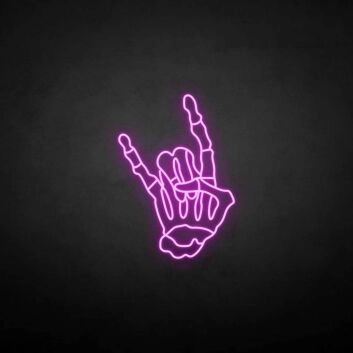 Skeleton hand&#39; neon sign