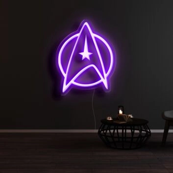 Star Trek Clip Art Starfleet Neon Sign for Sci-Fi Fans