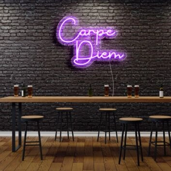Carpe Diem Neon Sign for Motivational and Inspirational Spaces