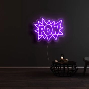 POW Neon Sign for Comic Book Fans