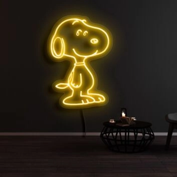 Snoopy Smile Neon Sign for Cartoon Fans