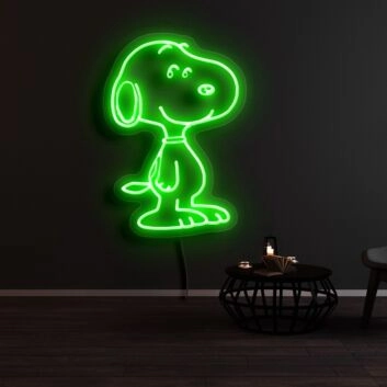 Snoopy Smile Neon Sign for Cartoon Fans