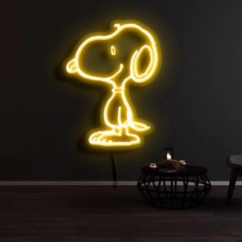 Snoopy Standing Neon Sign for Cartoon Fans