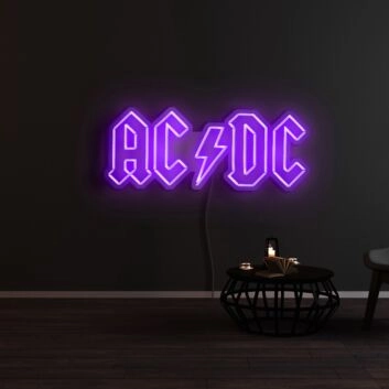 ACDC Neon Sign for Music Lovers and Fans