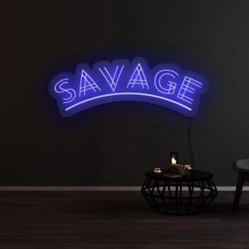 Savage Neon Sign for Bold and Playful Spaces