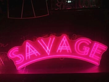 Savage Neon Sign for Bold and Playful Spaces