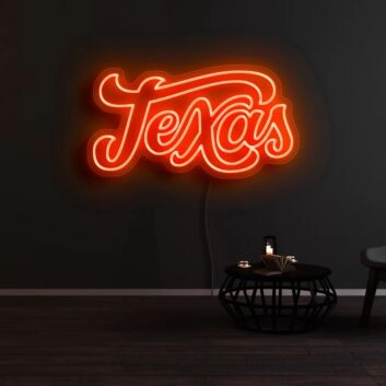 Texas Neon Sign for State Pride and Decorative Spaces