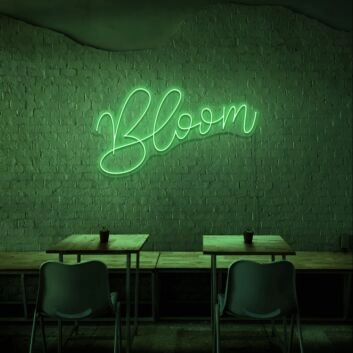 Bloom Neon Sign for Positive and Growth Spaces