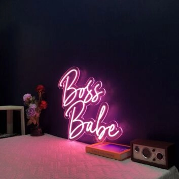 Boss Babe Neon Sign for Empowering and Inspirational Spaces