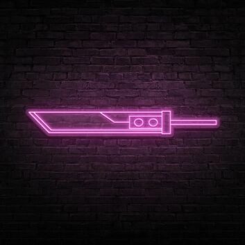 Buster Sword Neon Sign for Game Lovers and Fantasy Fans