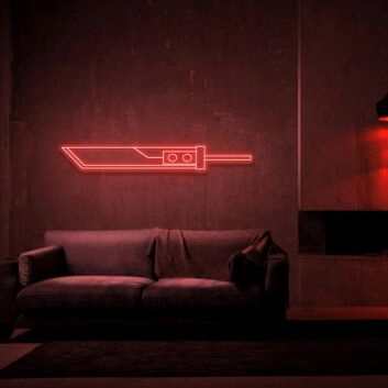 Buster Sword Neon Sign for Game Lovers and Fantasy Fans