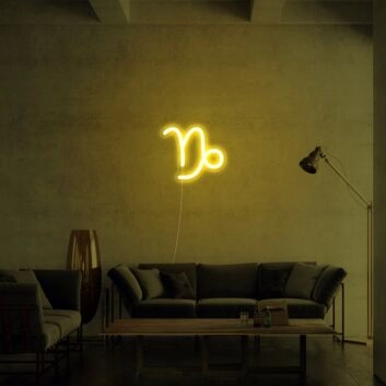 Capricorn Zodiac Neon Sign for Astrology Lovers