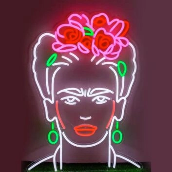 Frida Kahlo Neon Sign for Art Lovers and Bold Spaces