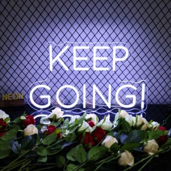 Keep Going Neon Sign for Motivational and Inspirational Spaces