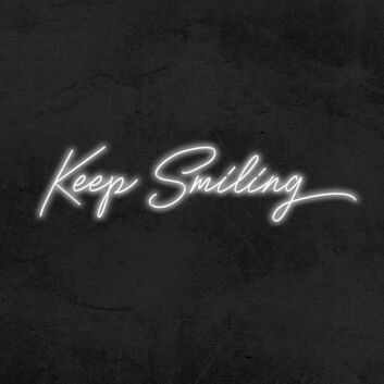 Keep Smiling Neon Sign for Positive and Happy Spaces
