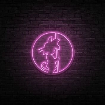 Kid Goku Neon Sign for Anime Lovers