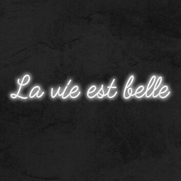 La Vie Est Belle Neon Sign for Positive and Happy Spaces