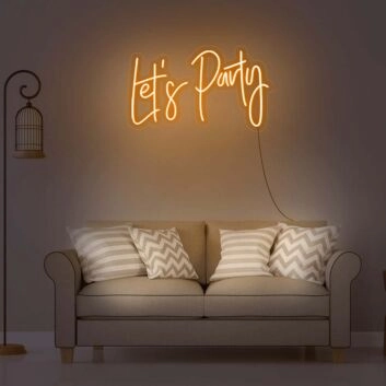 Let&#039;s Party Neon Sign for Fun and Celebratory Spaces