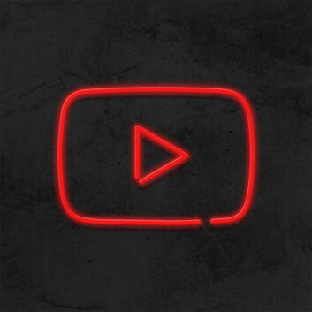 Logo Youtube Neon Sign for Content Creators and Fans