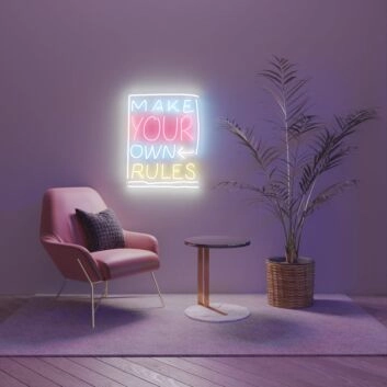 Make Your Own Rules Neon Sign MNE11297 for Bold and Playful Spaces