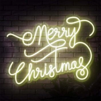 Merry Christmas V2 Neon Sign for Festive and Celebratory Spaces