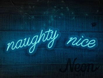 Naughty Nice Neon Sign for Festive and Fun Spaces